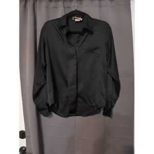 Ashley Hall Women's Black Blouse, Size 8, Long Sleeve, Casual Top, Office‎ Wear